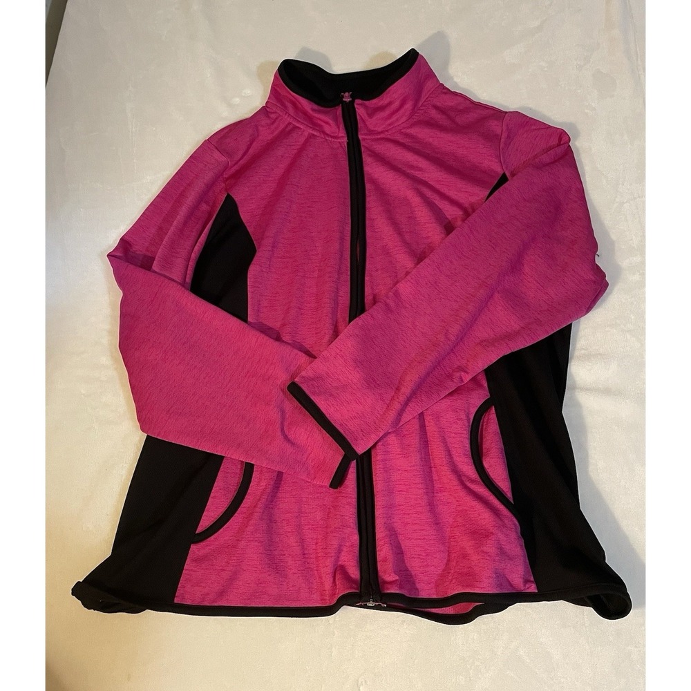 Made‎ For Life Womens Athletic Zip Up Jacket Size 2X Long Sleeved Quick Dry